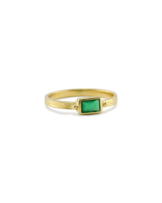 Isla Silver Yellow Onyx Ring
