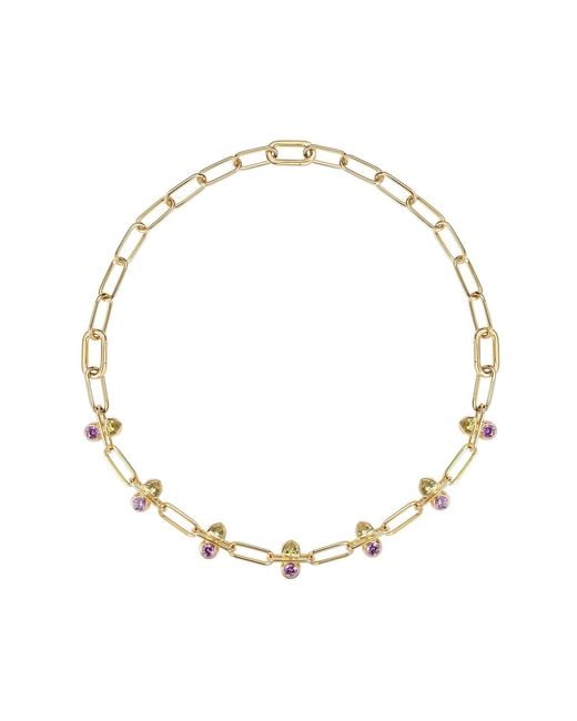 Arte Madrid Metallic Toggle Kaleidoscopic Link Necklace & Bracelet