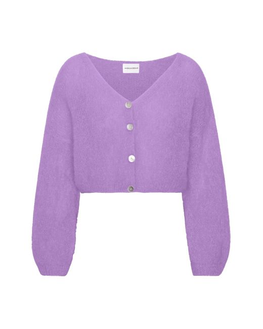 American Dreams Purple Cornelia Cropped Cardigan Lilac