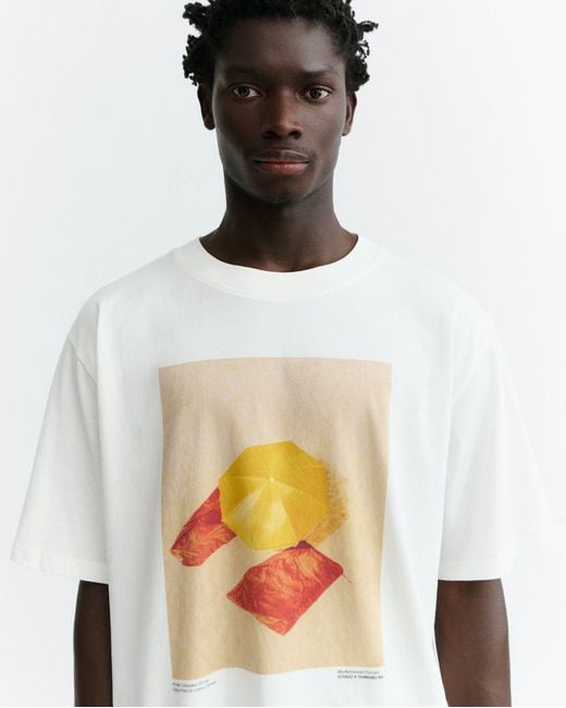 Thinking Mu White Yosigo Eric Oversize T-Shirt for men