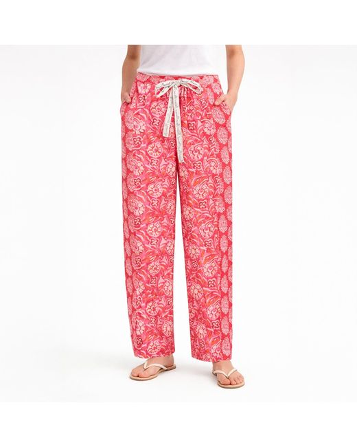 NoLoGo-chic Red Mix Match Bonbon & Cosmos Trousers Cotton Multi