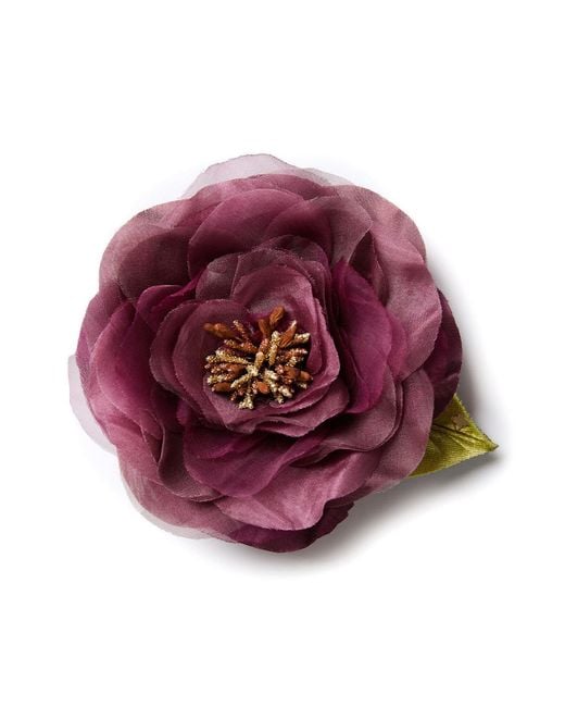 Helena Simon Pink The Mauve Open Rose Floral Brooch