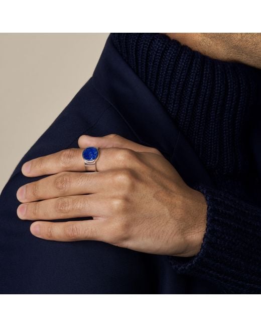 Rahul Patel Collection Blue Genesis Lapis Lazuli Ring for men