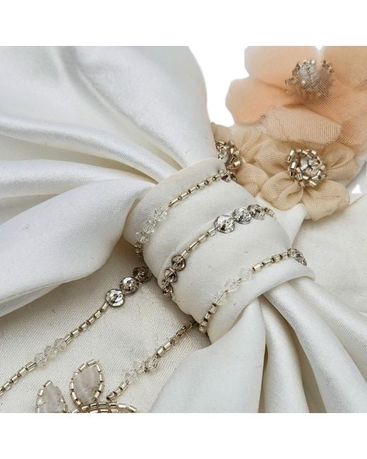 NANDANIE White The Blossoming Jenny Bow Tie