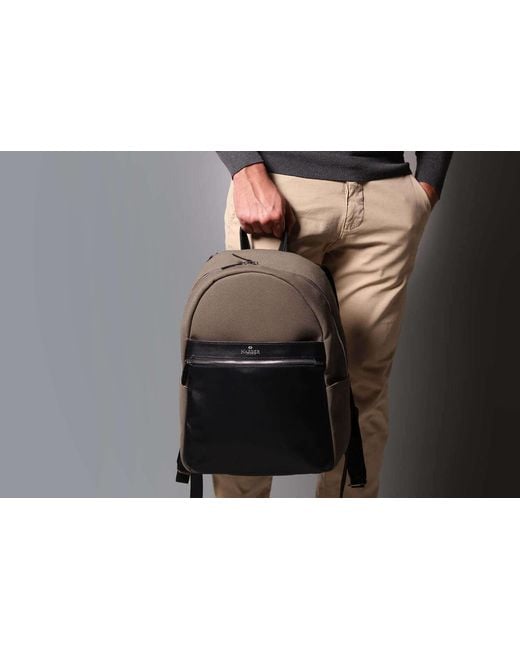 Harber London Black Office Backpack for men