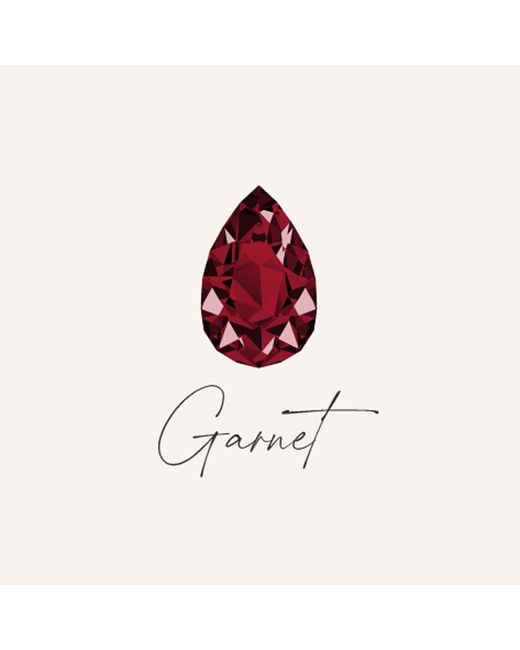 Charlotte's Web Jewellery Red January Birthstone Sterling Huggie Hoops