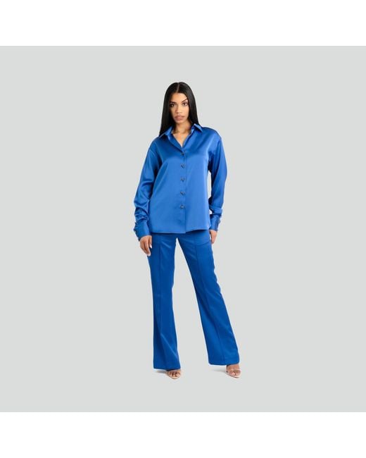 Maui X Lolita Blue Stella Tailored Pants Set