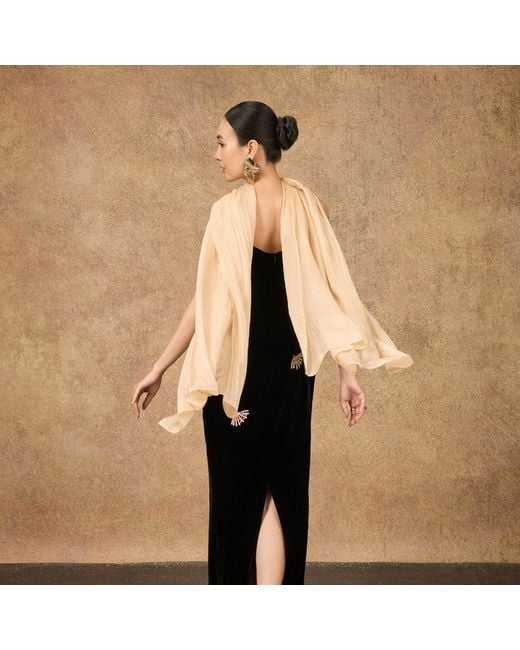 Silk and Bears Natural Champagne Silk Scarf – Hand-Dyed Mulberry Silk Shawl, Wedding & Bridesmaid Wrap