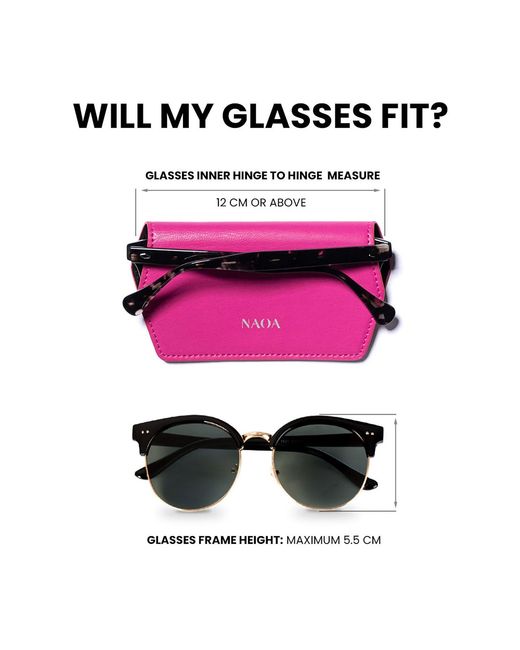 Naoa Pink Slim Glasses Case Fuchsia