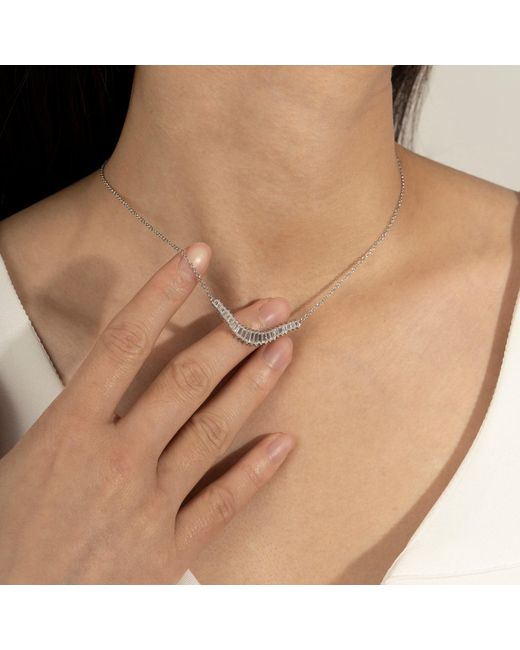Diamonbliss Metallic Marilyn Monroe Baguette Pendant Necklace