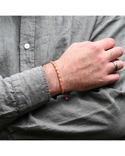 Harbour Uk Orange Yule Viking Rope Bracelet for men