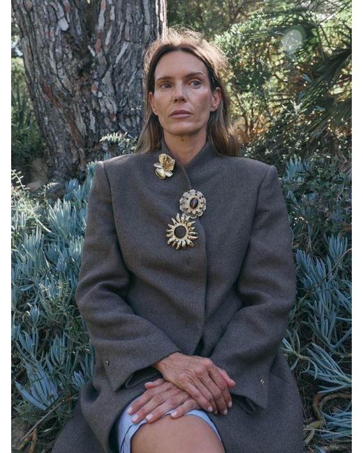 Sita Nevado Metallic Mimosa Brooch