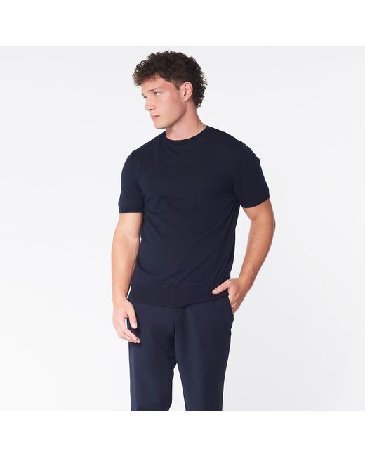 George Patrick Blue Midnight Crewneck Cashmere Sweater for men