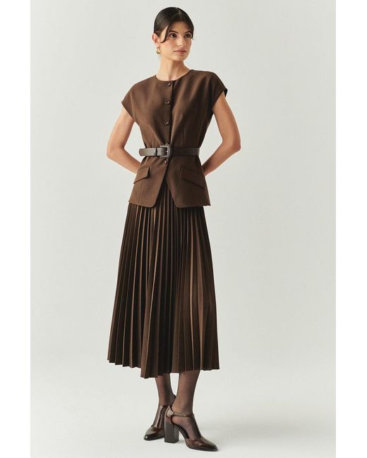 Exquise Brown Jolie Midi Dress
