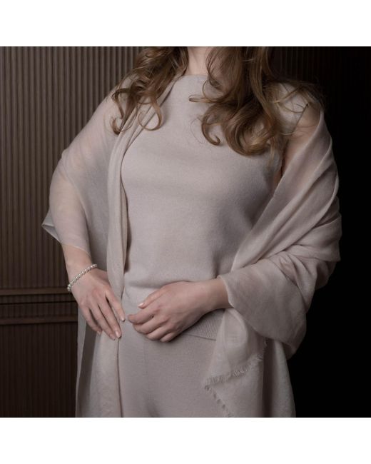 Fiora Muse Pink Ultralight Cashmere Shawl