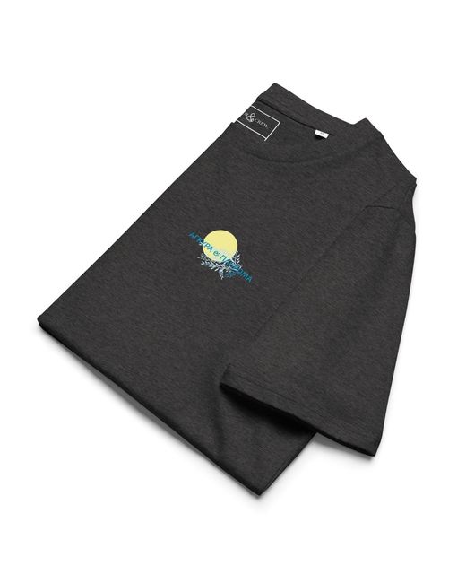 Anchor and Crew Black Heather Santorini Landmark Organic Cotton T-Shirt
