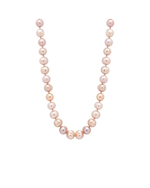 Spero London Metallic Natural Freshwater Real Pearl Strand Necklace