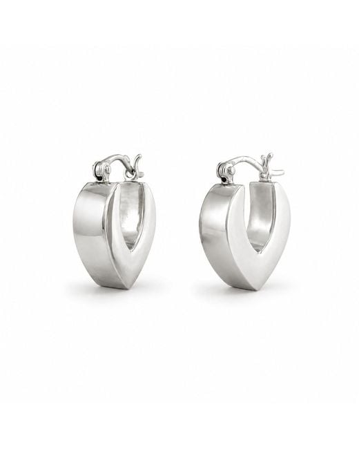 Gold & Honey Metallic Small Marquise Hoop Earrings