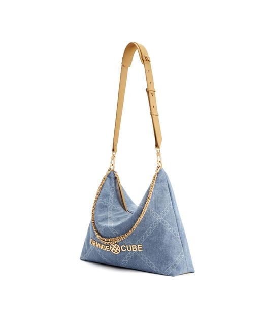 Orange Cube Blue Metropolitan Crossbody Bag