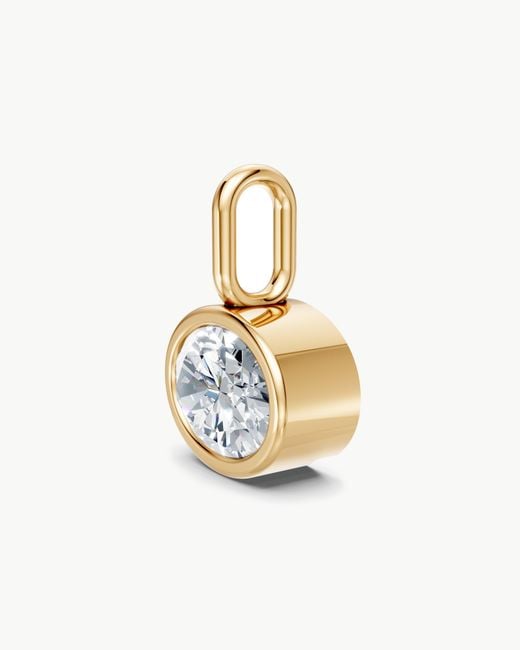 Öugie Metallic The Oval Diamond Bezel Pendant