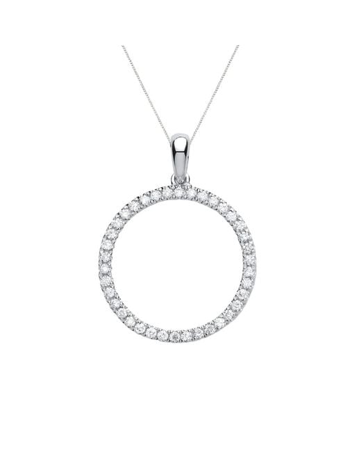 Augustine Jewels Metallic Diamond Circle Pendant