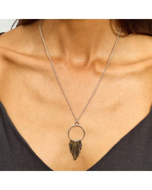 Lucy Quartermaine Metallic Sterling Egyptian Temple Strand Pendant