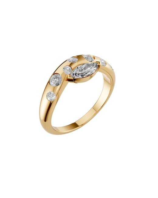 Aya Fine Jewelry Metallic Marquise Lab Diamond Scatter Ring