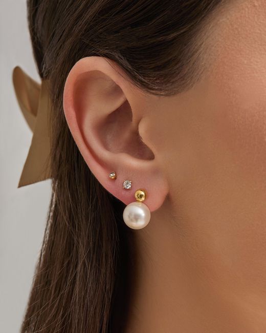 Esterah Metallic Colette Pearl Studs