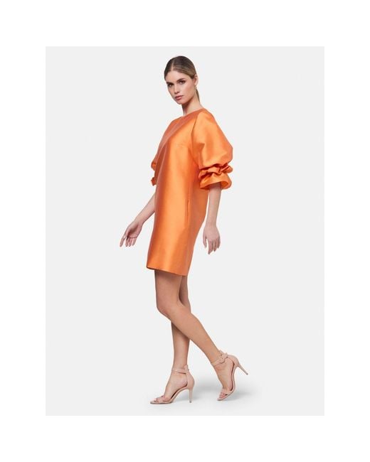Helen Mcalinden Orange Aurora Mandarin Dress