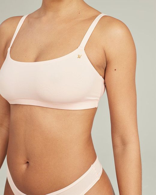Nudea Pink The Stretch Scoop Neck Bralette
