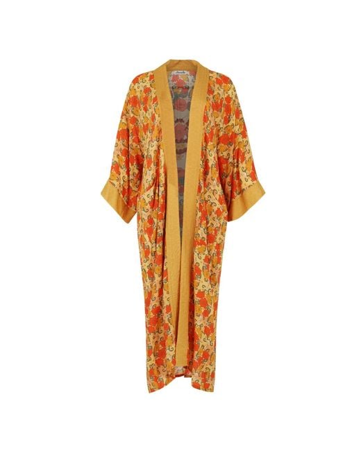 Henelle Orange Day Bloom Kimono