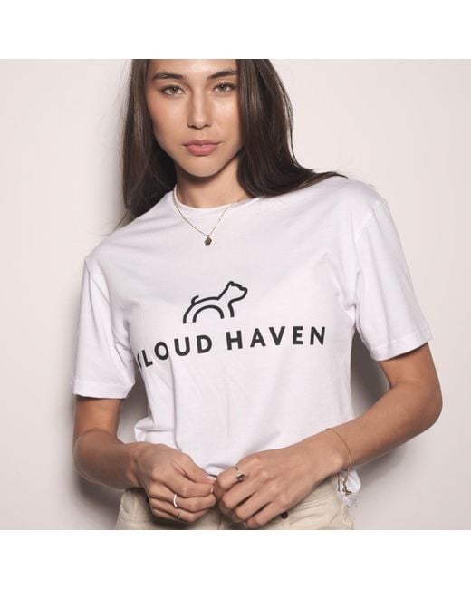Cloud Haven Blue Logo Boyfriend Tee