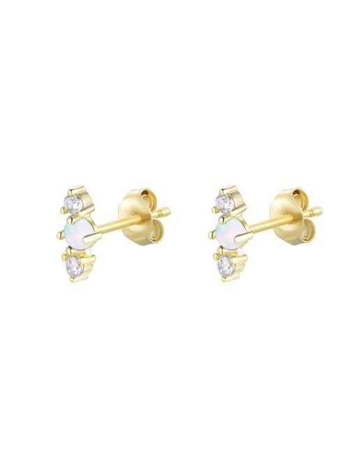 KAMARIA Blue Stars Align Opal Cluster Stud Earrings