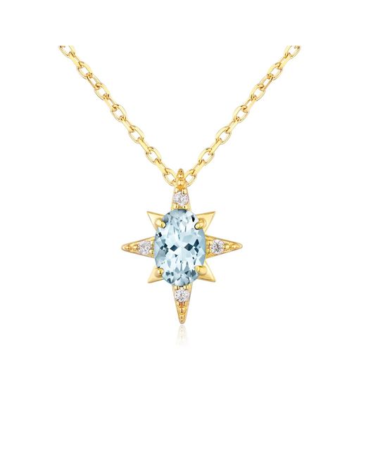 Azura Jewelry New York Metallic Ocean Star Sky Topaz Vermeil Necklace