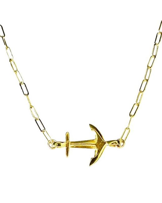 Lexi Jewelry Metallic Anchor & Paperclip Chain Necklace