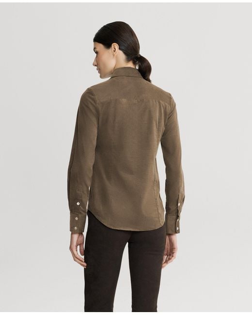 Really Wild Clothing Brown Spencer Stretch Corduroy Shirt