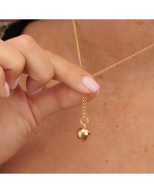 Scream Pretty Metallic Disco Ball Charm Necklace