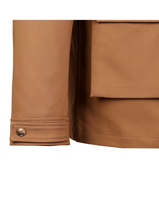 DAVID WEJ Brown Ashford Military Jacket – for men
