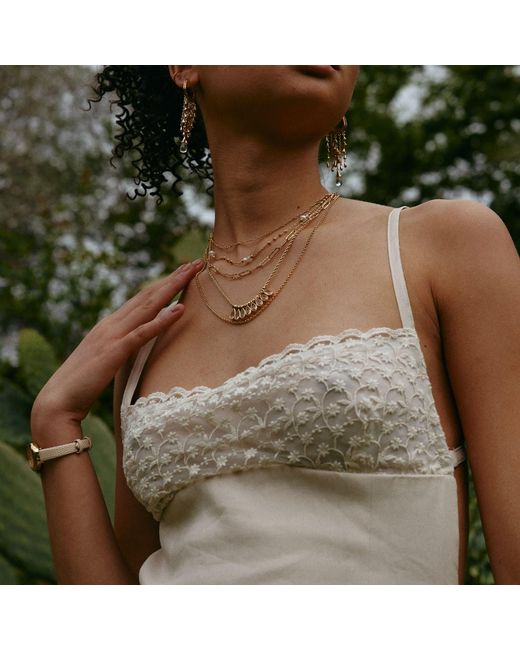 Retro Chic Metallic Aeolian Echo Drop Necklace