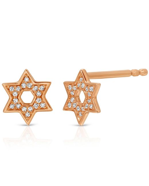 Maya Brenner Metallic Pavé Charm Stud
