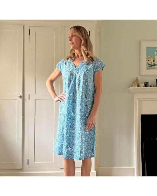 Lime Tree Design Blue Audrey Shift Jaipur