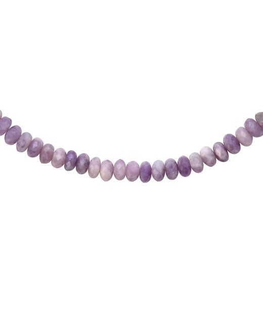 Bombyx House Metallic Kunzite Aquamarine Lapis Color Block Necklace