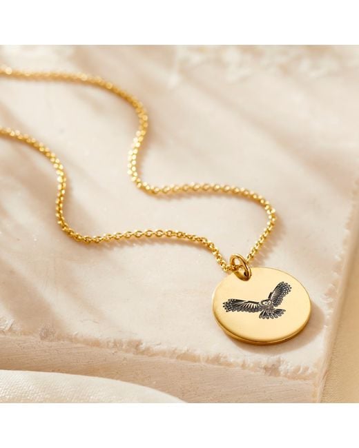 Posh Totty Designs Metallic Plated Owl Spirit Animal Necklace