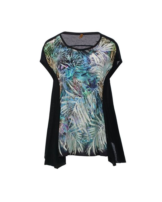Conquista Green Abstract Tropical Oasis Oversized Top