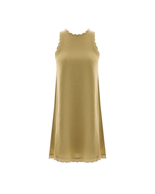 Monlicia Natural Calia Linen Mini Dress