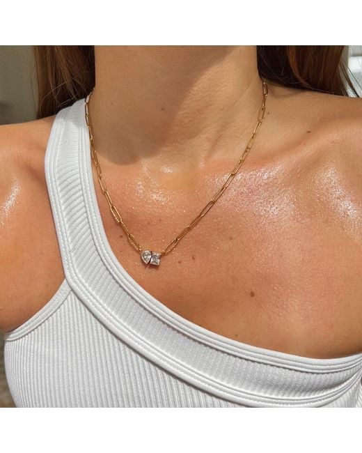 Ellie Vail Jewelry Metallic Cecilia Toi Et Moi Necklace