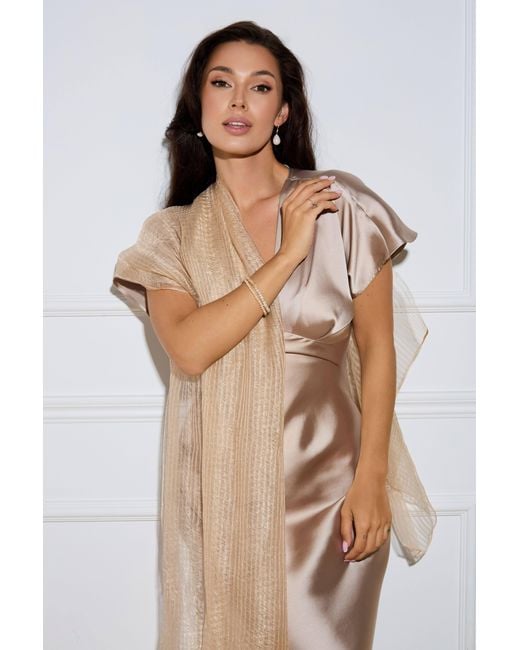 Saachi Pink Sheer Social Wrap Scarf