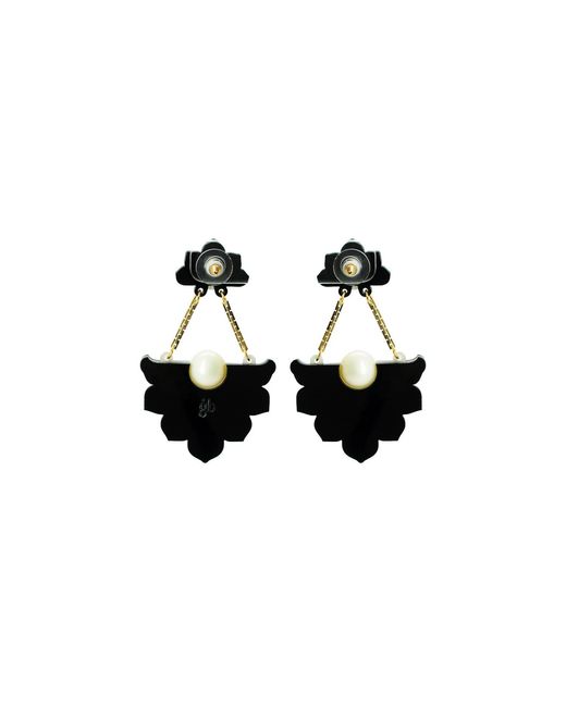 Gissa Bicalho Metallic Neutrals Handmade Acrylic Earring Daisy