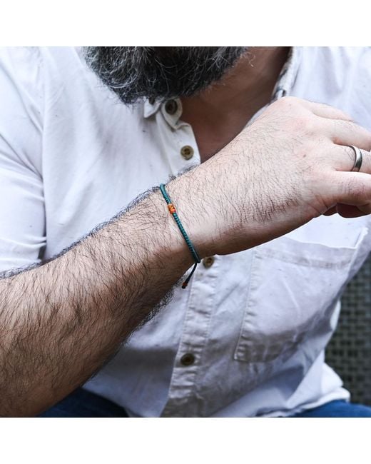 Harbour Uk Blue Elementum Onyx Rope Bracelet for men