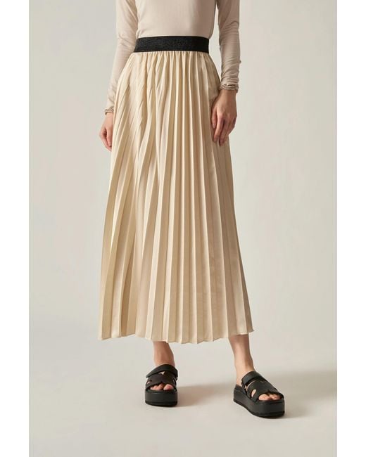 James Lakeland Natural Neutrals Pleated Maxi Skirt